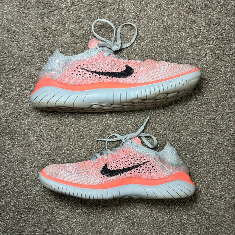 Nike Free RN Flyknit 2018 Running Shoes Women 7.5 Pink Athletic Sneaker 942839